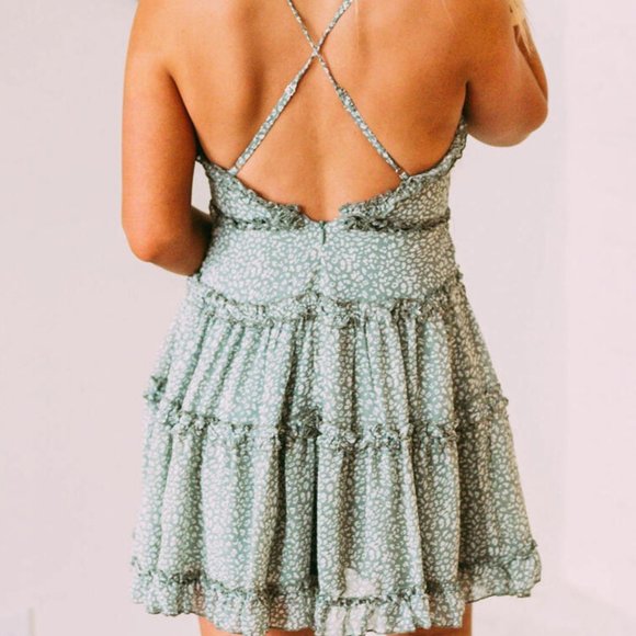 Demi Floral Dotted V-Neck Dress - Picture 4 of 4